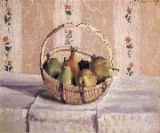 Camille Pissarro apples and pears in a round basket oil painting picture wholesale